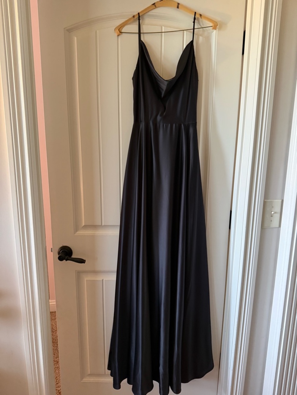 Windsor Black Satin Formal Dress